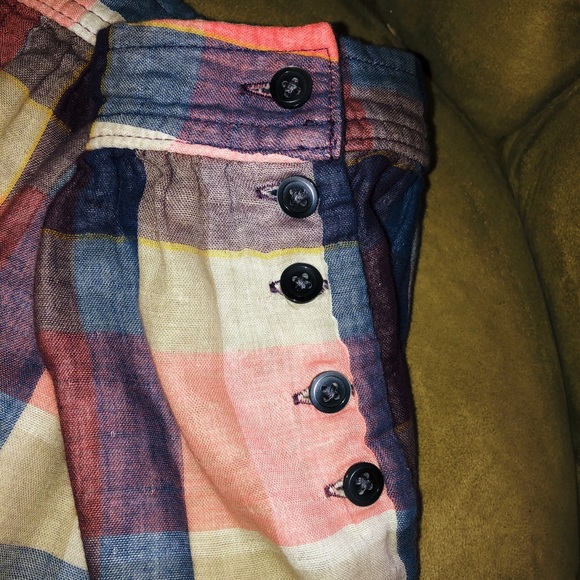 Aerie by American Eagle peach/blue/tan plaid skirt - Picture 2 of 7